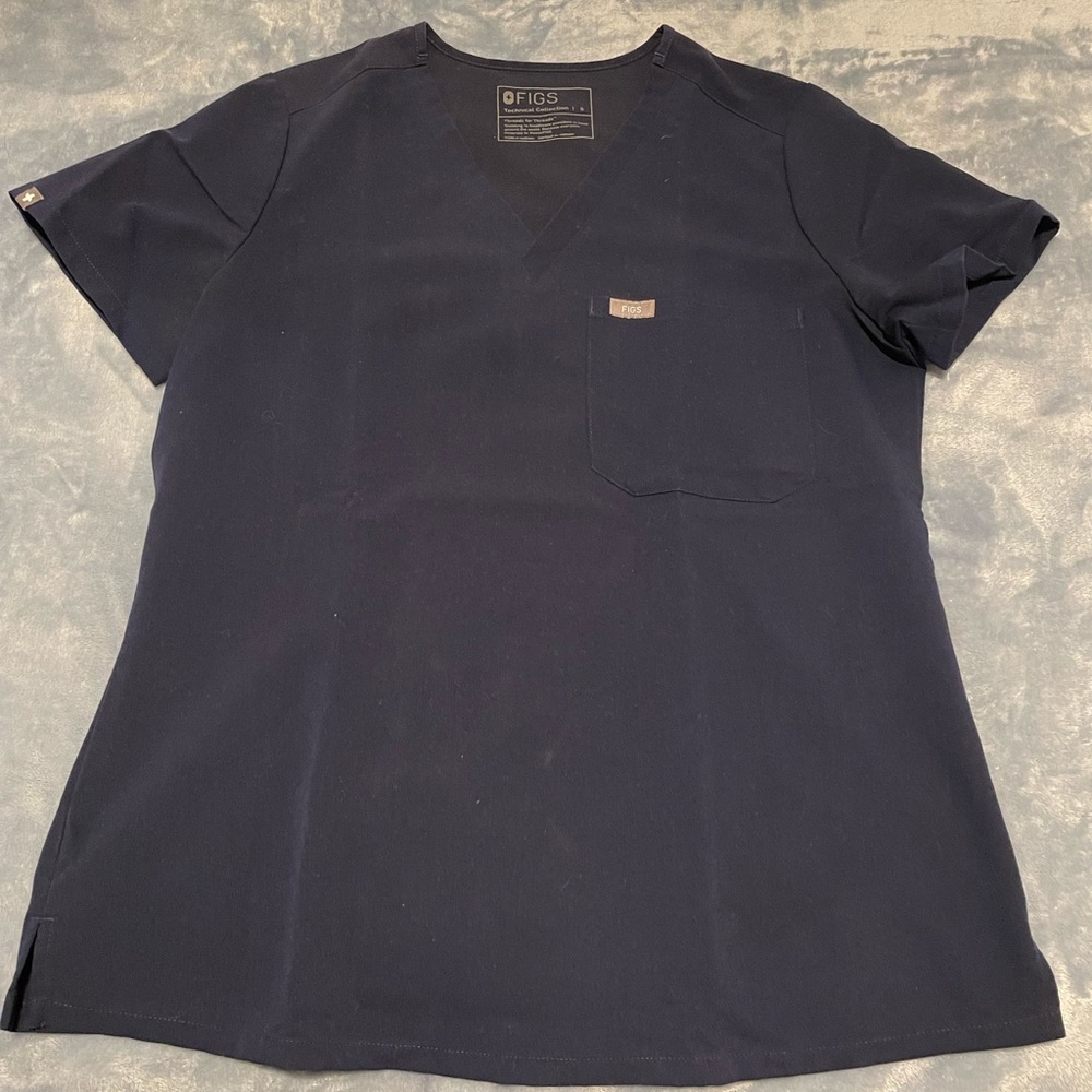 FIGS Women's Navy Catarina™ - One-Pocket Scrub Top - S / Navy